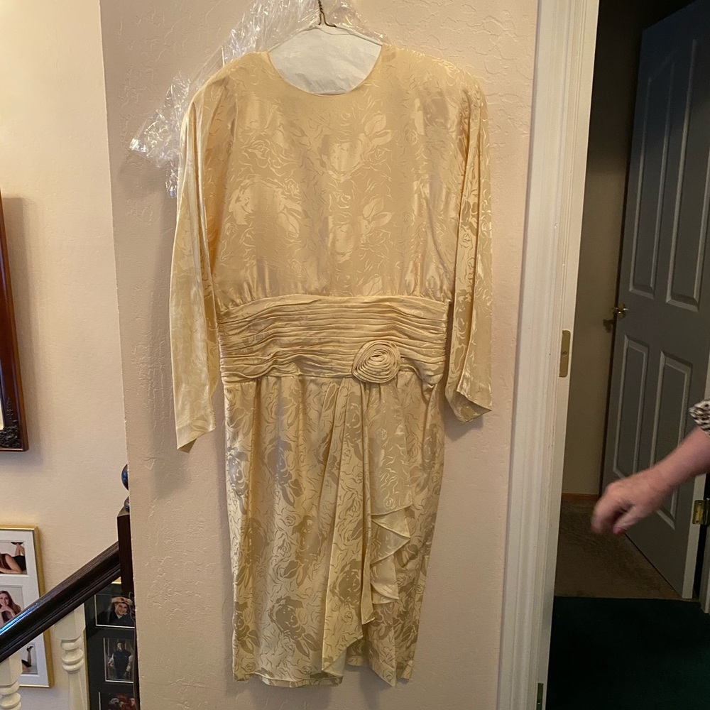 Silk Studio Champagne Dress Size 14